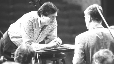 Gerard Schwarz & member of the Czech Philharmonic Orchestra