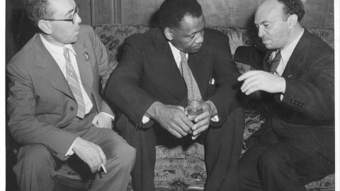 Itzik Fefer, Paul Robeson & Solomon Milkhoels