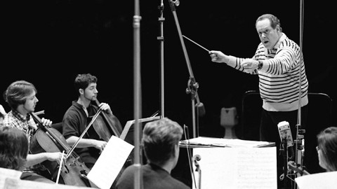 Kenneth Kiesler and members of the University of Michigan Symphony Orchestra