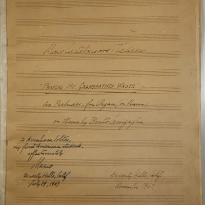 "Prayers My Grandfather Wrote": Dedication