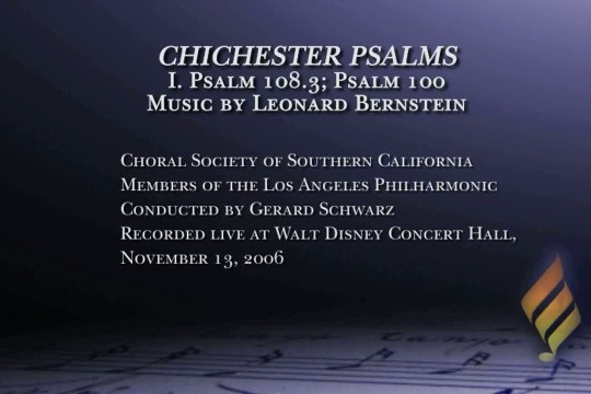 Chichester Psalms: Live with Members of the LA Philharmonic